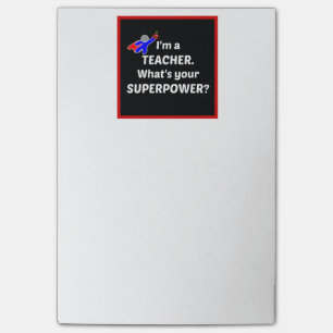 Lehrer-Super-Power Post-it Klebezettel