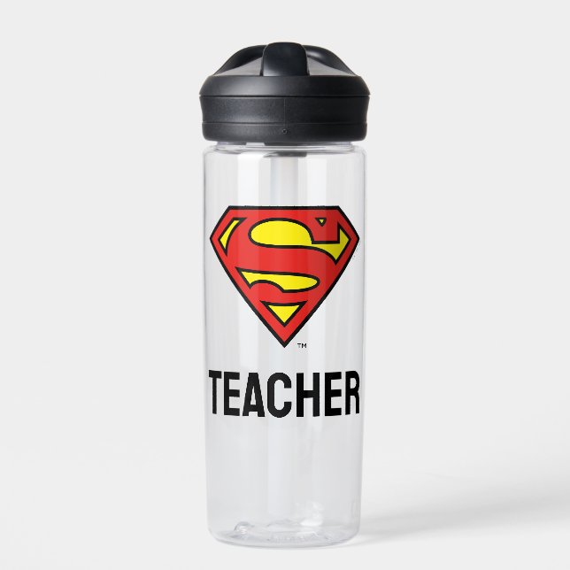 Lehrer Superman S-Shield | Superman-Logo Trinkflasche (Vorderseite)
