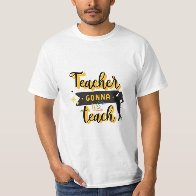 Lehrer T-shart weiß T-Shirt (Vorderseite)