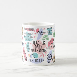 Lehrer Tägliche Bejahungen Lehrerbewertung Kaffeetasse