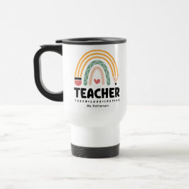 Lehrer Teach Liebe Inspirierte Rainbow Personalisi Reisebecher