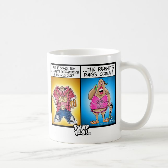 Lehrer Toons Kleidercode-Tasse Kaffeetasse (Rechts)