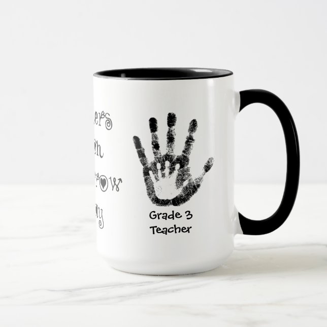Lehrer-Touch-morgen heute - personalisierte Schale Tasse (Rechts)