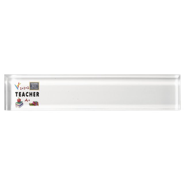 Lehrer tun es mit Klasse Namensplakette (Vorderseite)