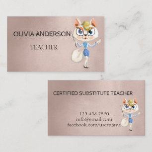 Lehrer Tutor golden Rose Business Cards Visitenkarte