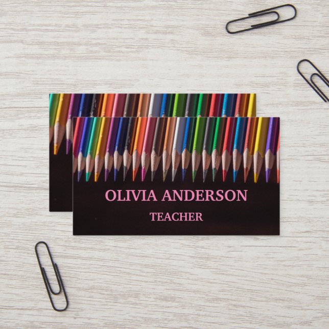 Lehrer | Tutor-Visitenkarten Visitenkarte (Vorderseite/Rückseite Beispiel)