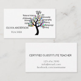 Lehrer | Tutor White Business Cards Visitenkarte