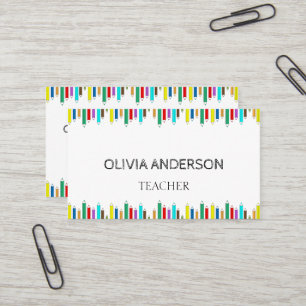 Lehrer Tutor White Business Cards Visitenkarte