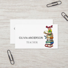 Lehrer | Tutor White Business Cards Visitenkarte