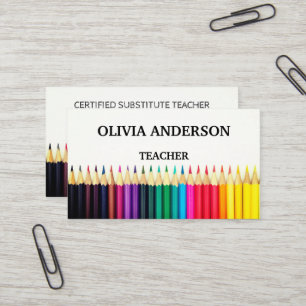 Lehrer Tutor White Business Cards Visitenkarte