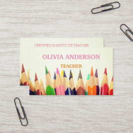 Lehrer | Tutor White Business Cards Visitenkarte