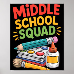 Lehrer unterrichtet Kinder Erzieher Mittelschule G Poster