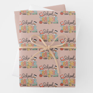 Lehrer unterrichtet zukünftige Führungspersönlichk Geschenkpapier Set