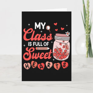 Lehrer Valentinstag-Shirt Meine Klasse Ist Voller Karte