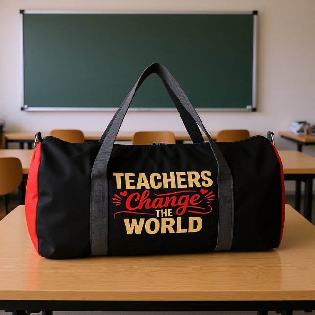 Lehrer verändern die Welt Duffle Bag (Von Creator hochgeladen)