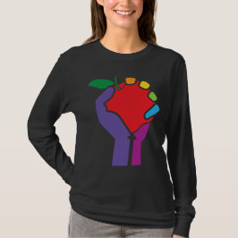 Lehrer vereinigten Regenbogen für schwarzes Shirt