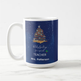 Lehrer Vielen Dank Weihnachtsschmuck mit Navy Tre Kaffeetasse