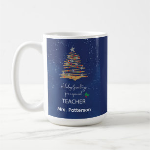 Lehrer Vielen Dank Weihnachtsschmuck mit Navy Tre Kaffeetasse