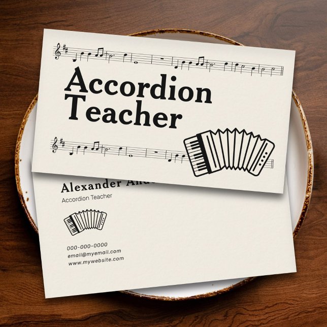 Lehrer Visitenkarte (Accordion Teacher Business Card)