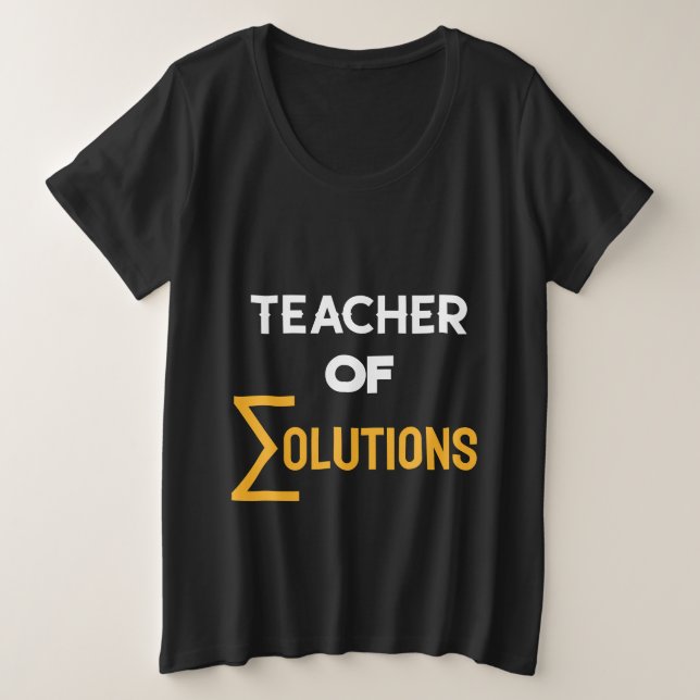 Lehrer von Alkolution Algebra Math Teacher Große Größe T-Shirt (Design vorne)