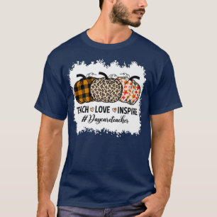 Lehrer von Daycare zurück zur Schule Kürbisfallen T-Shirt