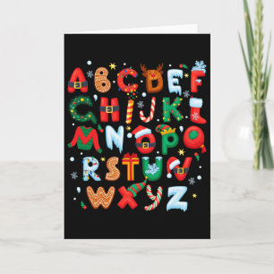 Lehrer Weihnachten Alphabet Ck Zurück zur Schule F Karte
