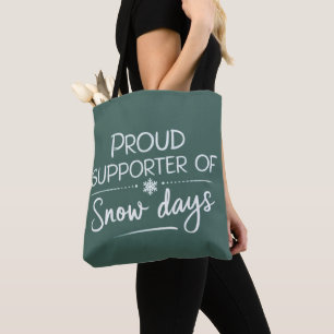 Lehrer Weihnachten Stolzer Unterstützer von Schnee Tasche