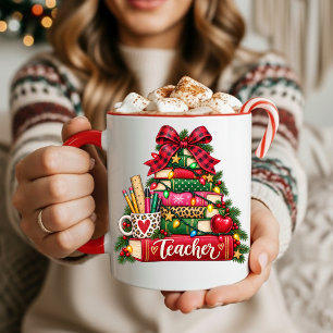 Lehrer-Weihnachtsbaum-Kaffeetasse Tasse