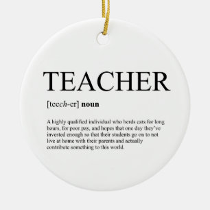 Lehrer-Weihnachtsverzierung Keramikornament