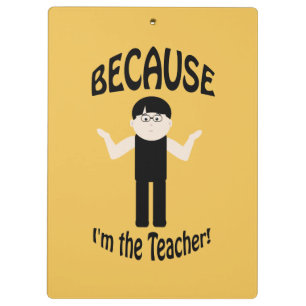 Lehrer weil Typ 2 Funny Clipboard Klemmbrett