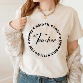 Lehrer Wertschätzung Minimalistisch Elegante Typog T-Shirt