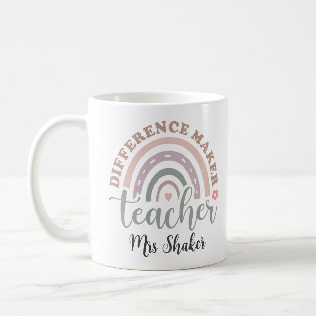 Lehrer Wertschätzung Unterschied Maker Vielen Dank Kaffeetasse (Links)