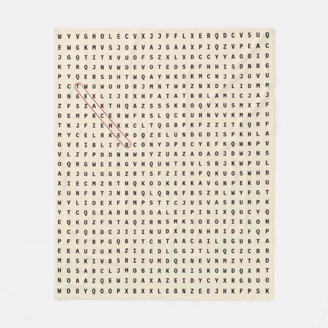 Lehrer Wertschätzung Word Suchmaske Fleecedecke (Vorderseite)