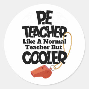 Lehrer wie ein normaler Lehrer, aber Cooler Runder Aufkleber