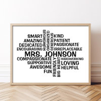 Lehrer Word Cloud Name und Eigenschaften