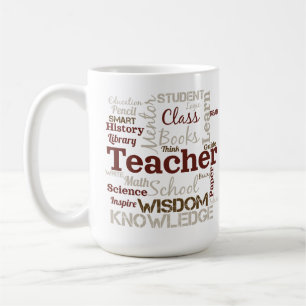Lehrer-Wortwolke Kaffeetasse