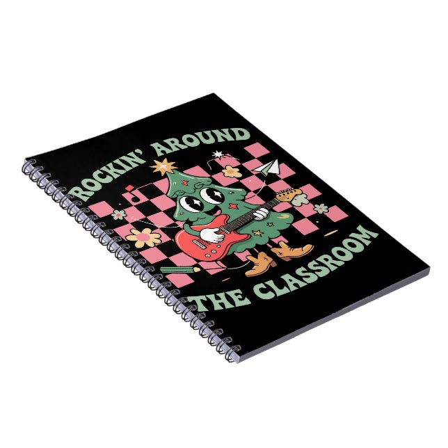 Lehrer Xmas Rockin' rund um den Klassenzimmer Notizblock (Rechte Seite)
