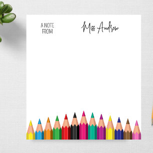 Lehrer zurück zum Schulende - maßgeschneidertes Ge Notizblock