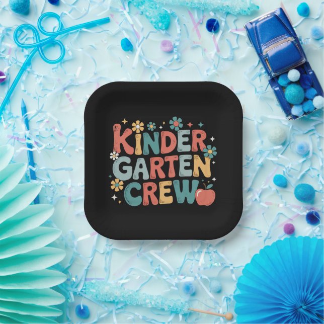 Lehrer zurück zur Crew des Kindergartens Pappteller (Party)
