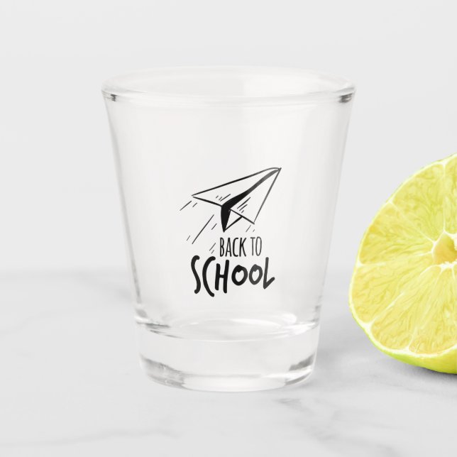 Lehrer zurück zur Schule Schnapsglas (Vorderseite)