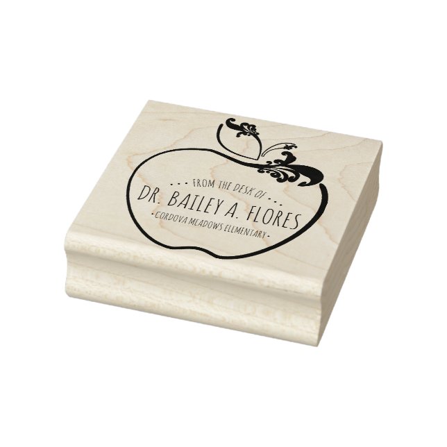 Lehrerabteilung blühe Briefmarke von Apfel Gummistempel (Stempel)