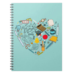 Lehrerassistent Professor Tool Heart Notizblock