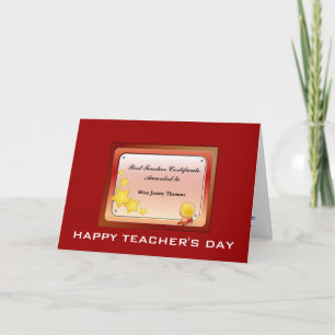 Lehrerbescheinigung(personalisieren) Feiertagskarte
