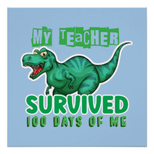 Lehrerbewertung   100 Tage Shirt Poster