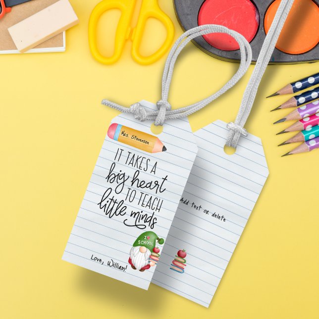 Lehrerbewertung mit Büchern Geschenkanhänger (Von Creator hochgeladen)