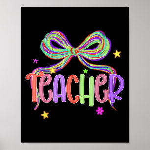 Lehrerbewertung zurück zur Schule Coquette Bow T Poster