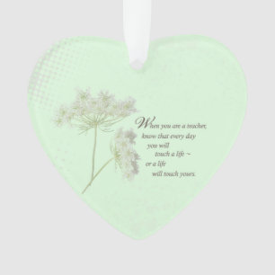 Lehrerbewertungstag Danke Wildblume Ornament