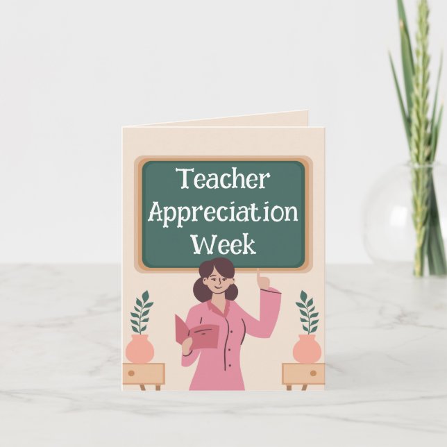 Lehrerbewertungswoche Feiertagskarte (Vorderseite)