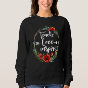 Lehrerbewertungswoche Flor der Lehrerwoche Liebe I Sweatshirt