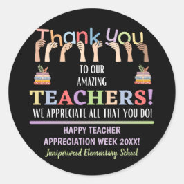 Lehrerbewertungswoche Runder Aufkleber